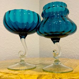 MCM Empoli Italian Apothecary Jar (no lid) and Compote Vase.